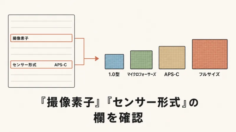スペック表のセンサー形式