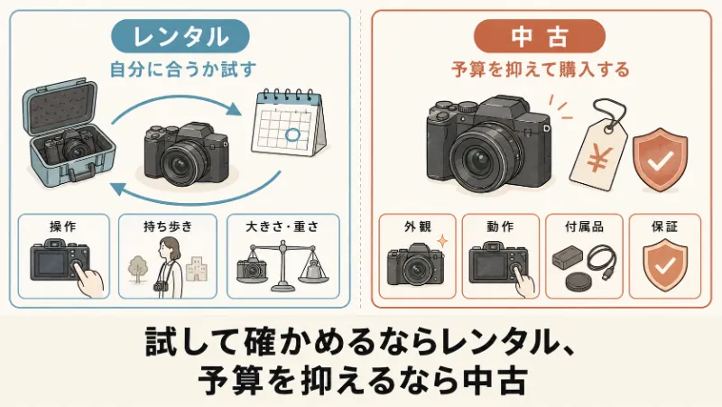 レンタルと中古購入の比較